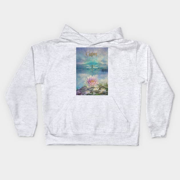 Calm - Escape To Tranquillity Kids Hoodie by PurplePeacock